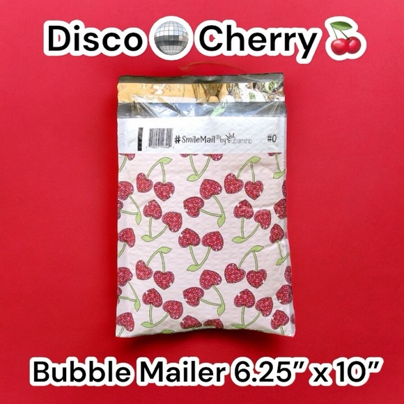 Disco Cherry 6.5" x 10" Bubble Mailers Pack of 10 - Picture 4 of 4